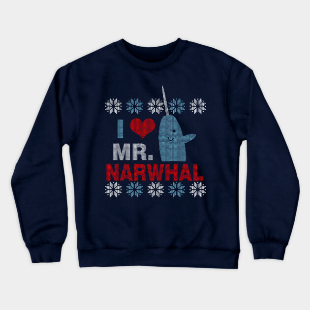 I Love Narwhal Ugly Elf Christmas Sweater Mr Narwhal Hope