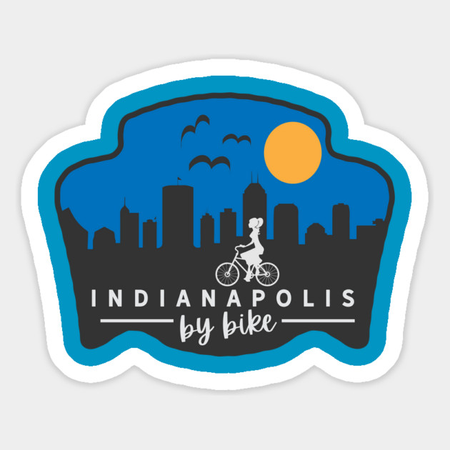 Indianapolis By Bike - Slow Ride Magnet by Camp Happy Hour