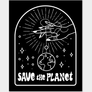 Boho Hand Strings - Save the Planet Posters and Art