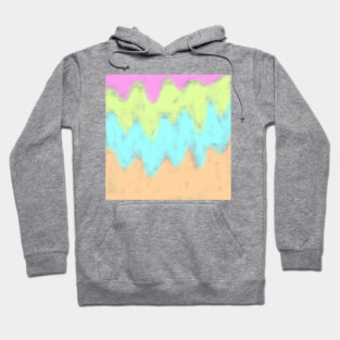 Pink orange blue watercolor art Hoodie