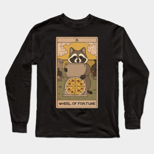 Wheel of Fortune - Raccoons Tarot Long Sleeve T-Shirt
