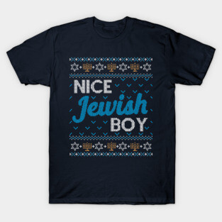 Funny Ugly Hanukkah Sweater, Nice Jewish Boy T-Shirt