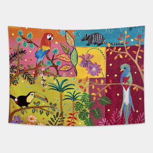 Jaguar of the Rainforest Tapestry