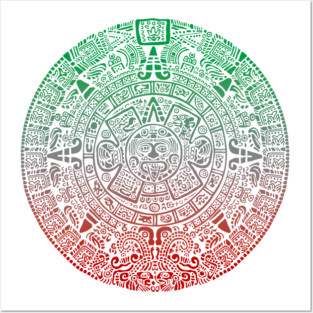 Mexican Calendar - Calendario Azteca Posters and Art