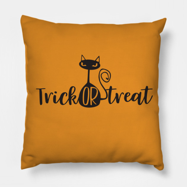 Trick or Treat Cat Pillow by MCALTees