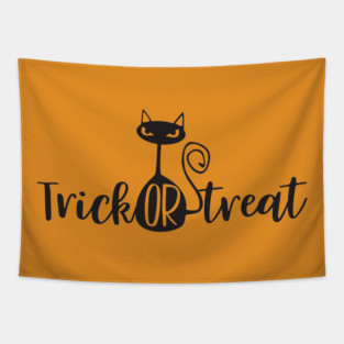 Trick or Treat Cat Tapestry