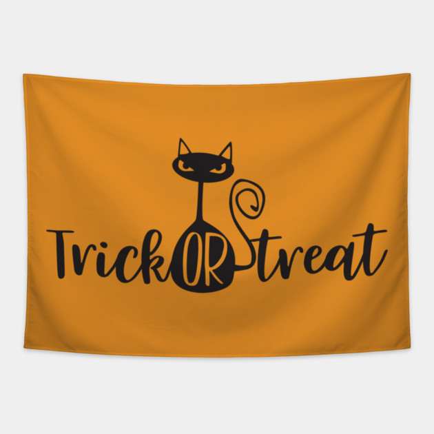 Trick or Treat Cat Tapestry by MCALTees