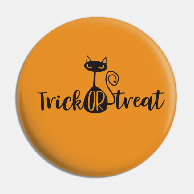 Trick or Treat Cat Pin by MCALTees