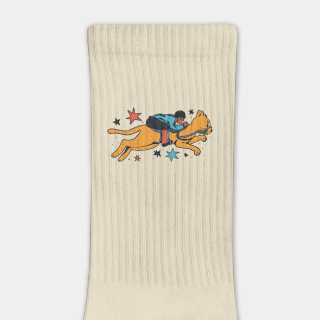 Jockey Riding A Cat by Cosmo Gazoo