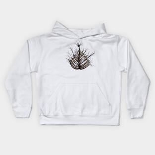 Hairy Leaf Abstract Botanical Art Kids Hoodie