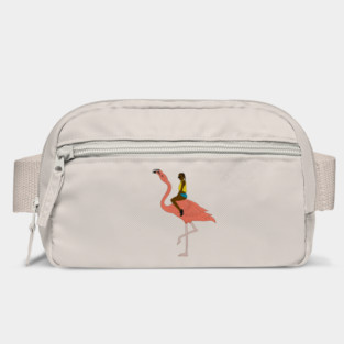 Afro Woman with Flamingo Tropical Bag