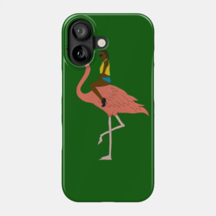 Afro Woman with Flamingo Tropical Phone Case