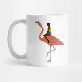 Afro Woman with Flamingo Tropical Mug