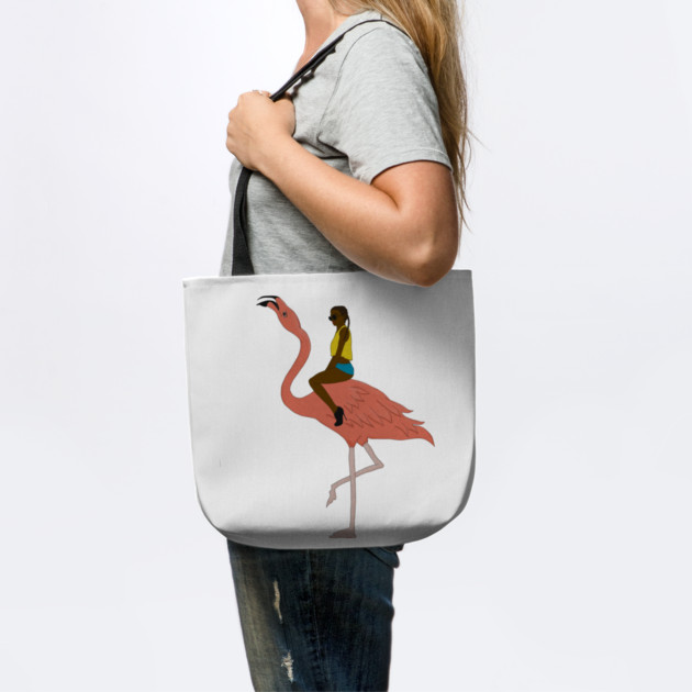 Afro Woman with Flamingo Tropical by logiamerch