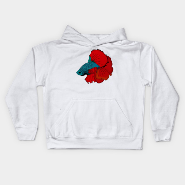 Siamese fighting fish Colorful betta fish Graphic Kids Hoodie by logiamerch