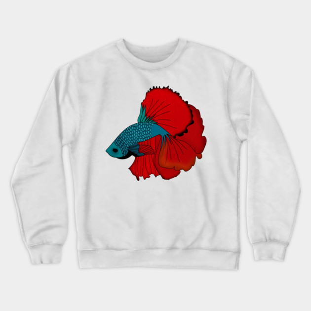Siamese fighting fish Colorful betta fish Graphic Crewneck Sweatshirt by logiamerch