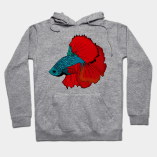 Siamese fighting fish Colorful betta fish Graphic Hoodie