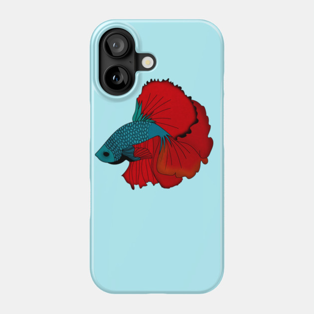 Siamese fighting fish Colorful betta fish Graphic Phone Case by logiamerch