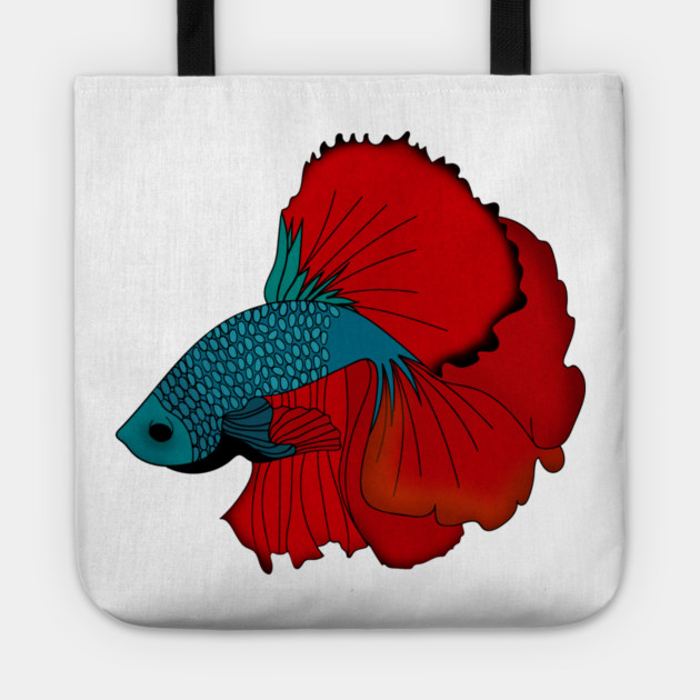 Siamese fighting fish Colorful betta fish Graphic Tote by logiamerch