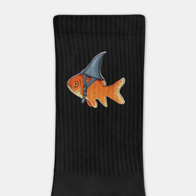 Funny Brave Goldfish Pretending to be a Shark by logiamerch