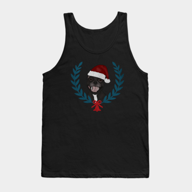 Xmas Pitbull Santa Claus Dog Lover Tank Top by logiamerch