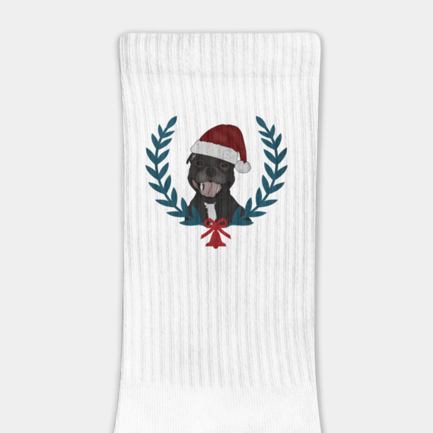 Xmas Pitbull Santa Claus Dog Lover by logiamerch