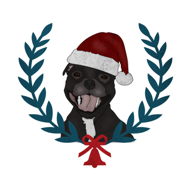 Xmas Pitbull Santa Claus Dog Lover by logiamerch
