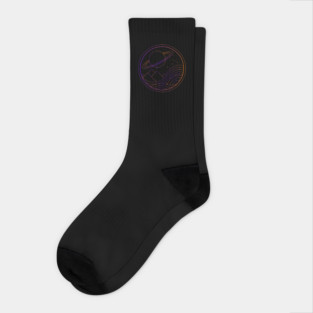 Geometric Landscape Space V4 Socks