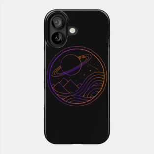 Geometric Landscape Space V4 Phone Case