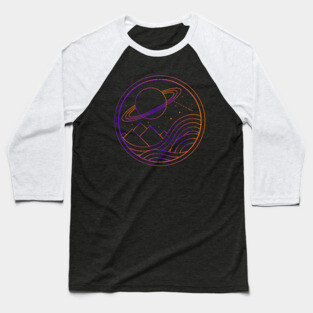 Geometric Landscape Space V4 Baseball T-Shirt