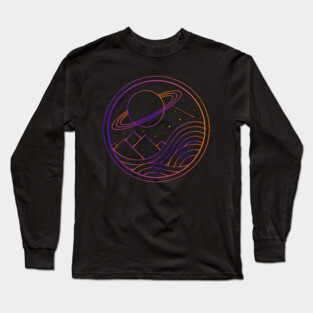 Geometric Landscape Space V4 Long Sleeve T-Shirt