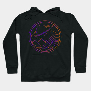 Geometric Landscape Space V4 Hoodie
