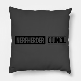 Nerfherder Cinematic Universe logo (black) Pillow