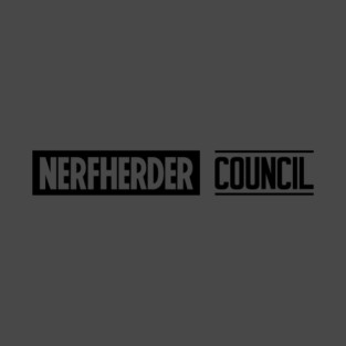 Nerfherder Cinematic Universe logo (black) T-Shirt