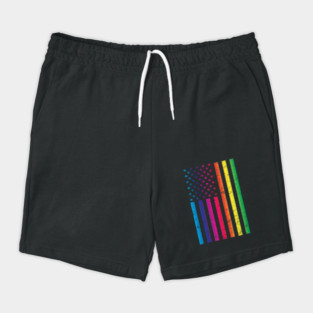 Vintage LGBT Gay Pride Rainbow Flag Diversity Graphic Shorts