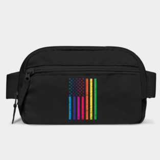 Vintage LGBT Gay Pride Rainbow Flag Diversity Graphic Bag