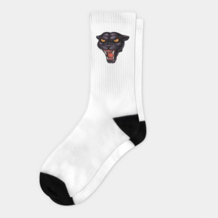 Rowdy Panther Head Socks