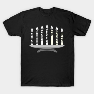 Festive Kwanzaa Candles Holiday (white) T-Shirt