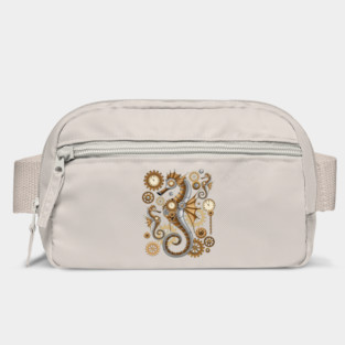 Steampunk Seahorse Vintage Surreal Art Bag