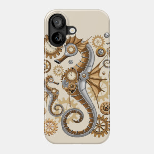 Steampunk Seahorse Vintage Surreal Art Phone Case