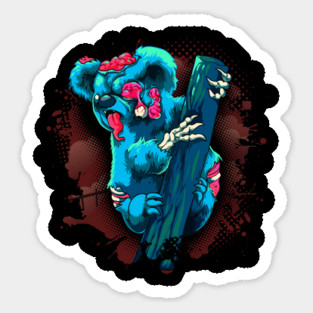 Halloween Koala Zombie Sticker