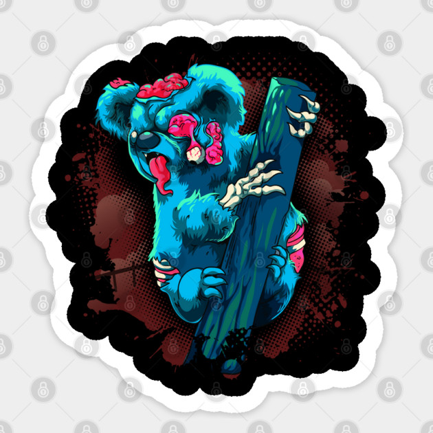 Halloween Koala Zombie Sticker by belownormal