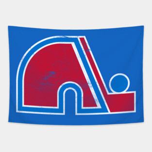 Quebec Nordiques  -- 90s Hockey Team Tapestry