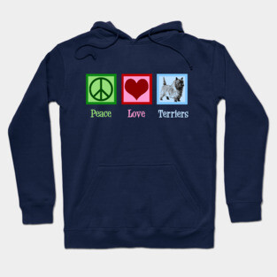 Peace Love Cairn Terriers Hoodie