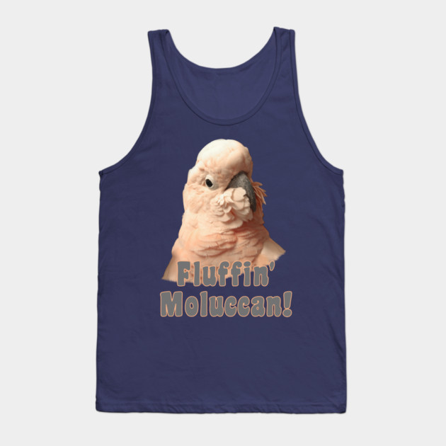 Moluccan Cockatoo Parrot Fluffin' Fluffenchops Tank Top by Einstein Parrot