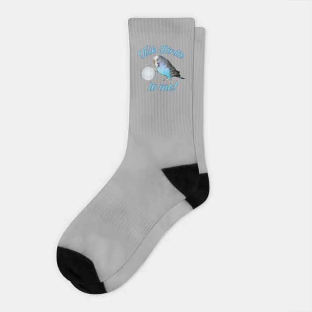 Talk Birdie To Me Budgie Parakeet Golf Socks by Einstein Parrot