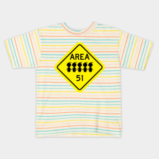 Area 51 PuPu Alien Sign Kids T-Shirt