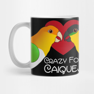 Caique Crazy Parrot Love Heart Mug