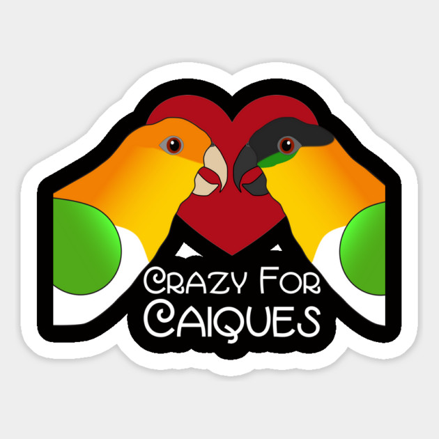 Caique Crazy Parrot Love Heart Magnet by Einstein Parrot