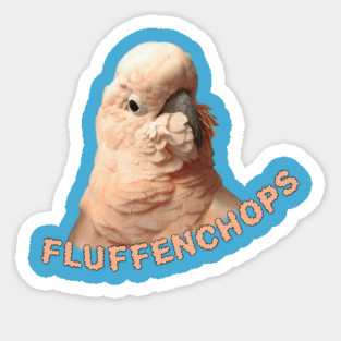 Moluccan Cockatoo Parrot Fluffenchops Sticker